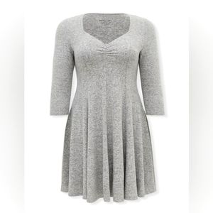 NWT Torrid Sz 2(18-20) Grey Plush Dress